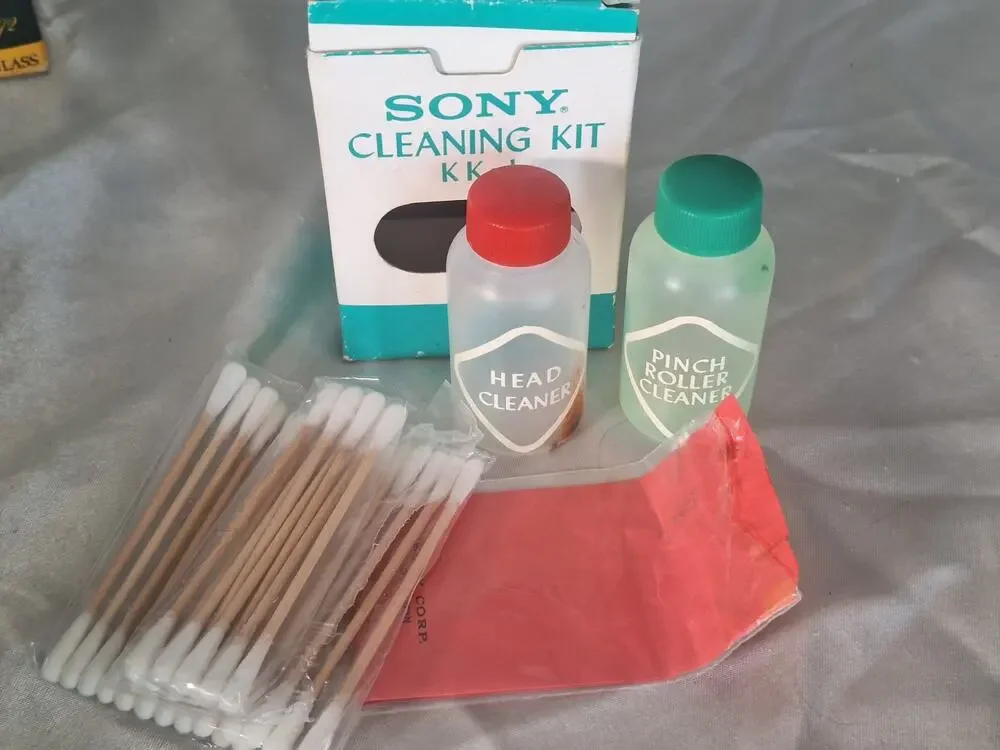 Vintage Sony KK-1 Tape Recorder Head Pinch Roller Cleaning Kit Japan Complete